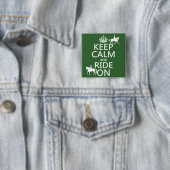 平静を保ち、オン馬、すべての色に乗って下さい 缶バッジ (インサイチュ)