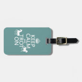 平静を保ち、オン馬-すべての色小走りに走って下さい ラゲッジタグ (正面横)