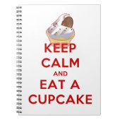 平静を保ち、カップケーキを食べて下さい ノートブック (正面)