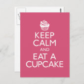 平静を保ち、カップケーキを食べて下さい ポストカード (正面/裏面)