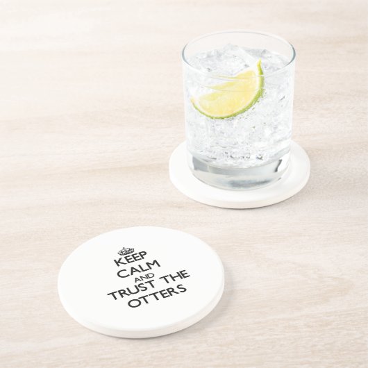 平静を保ち、カワウソを信頼して下さい コースター (側面)