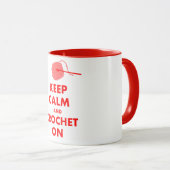 平静を保ち、ギフトでかぎ針で編んで下さい マグカップ (正面右)