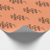 平静を保ち、ギフトの包装紙のカスタムで看護して下さい ラッピングペーパー (角)