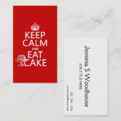 平静を保ち、ケーキを食べて下さい 名刺 (正面/裏面)