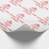 平静を保ち、コーチに聞いて下さい ラッピングペーパー (角)