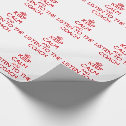 平静を保ち、コーチに聞いて下さい ラッピングペーパー (角)