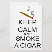 平静を保ち、シガーを煙らして下さい 便箋 (正面/裏面)