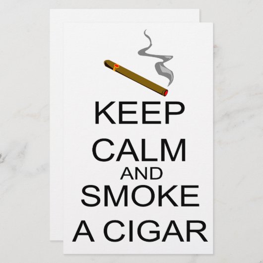 平静を保ち、シガーを煙らして下さい 便箋 (正面/裏面)