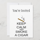 平静を保ち、シガーを煙らして下さい 招待状 (正面)