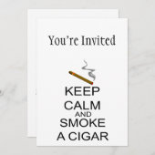 平静を保ち、シガーを煙らして下さい 招待状 (正面/裏面)
