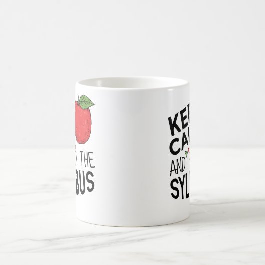 平静を保ち、シラバスのコーヒー・マグを読んで下さい コーヒーマグカップ (中央)