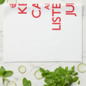 平静を保ち、ジュリアに聞いて下さい キッチンタオル (折り畳み)