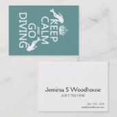 平静を保ち、(スキューバ)潜ることを行って下さい(すべての色) 名刺 (正面/裏面)