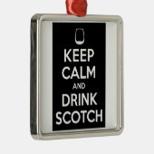 平静を保ち、スコットランドを飲んで下さい メタルオーナメント (右)
