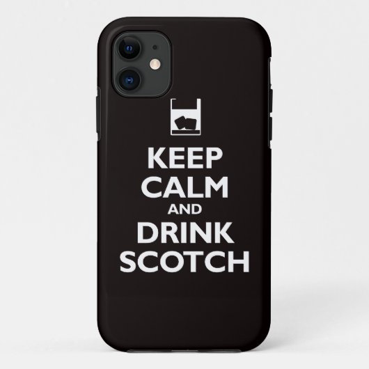 平静を保ち、スコットランドを飲んで下さい(黒) Case-Mate iPhoneケース (裏面)