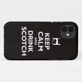 平静を保ち、スコットランドを飲んで下さい(黒) Case-Mate iPhoneケース (裏面(横))