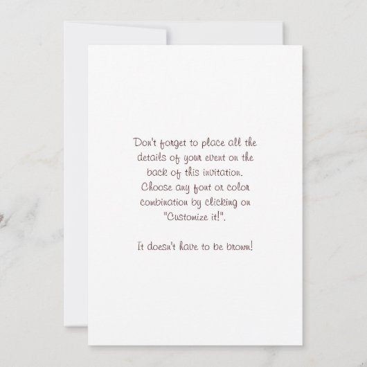 平静を保ち、スパに行って下さい 招待状 (裏面)