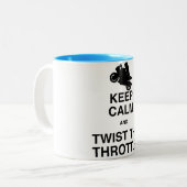 平静を保ち、スロットを-スポーツか通りねじって下さい ツートーンマグカップ (正面左)