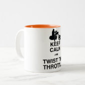 平静を保ち、スロットを-チョッパーかハーレーねじって下さい ツートーンマグカップ (正面左)