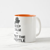 平静を保ち、スロットを-巡洋艦かハーレーねじって下さい ツートーンマグカップ (正面右)