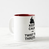 平静を保ち、スロット- /Vespa --をねじって下さい ツートーンマグカップ (正面左)