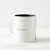 平静を保ち、テストピットを掘って下さい ツートーンマグカップ (正面左)