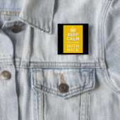 平静を保ち、ニックの~政治イギリスと一致して下さい 缶バッジ (インサイチュ)