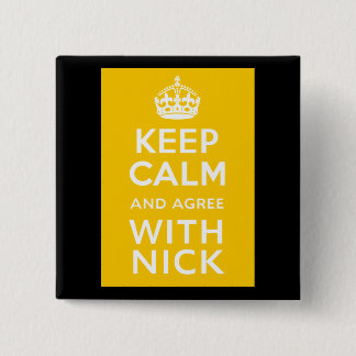 平静を保ち、ニックの~政治イギリスと一致して下さい 缶バッジ