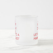 平静を保ち、ネイルアーチストに聞いて下さい フロストグラスマグカップ (中央)