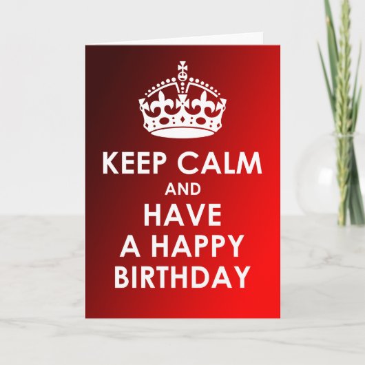 平静を保ち、ハッピーバースデーの挨拶状を持って下さい カード (正面)