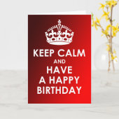平静を保ち、ハッピーバースデーの挨拶状を持って下さい カード (黄色い花)