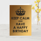 平静を保ち、ハッピーバースデーの挨拶状を持って下さい カード (黄色い花)