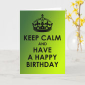 平静を保ち、ハッピーバースデーの挨拶状を持って下さい カード (黄色い花)