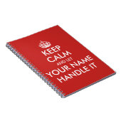 平静を保ち、ハンドルをそれカスタムなノート許可して下さい ノートブック (右側)