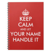 平静を保ち、ハンドルをそれカスタムなノート許可して下さい ノートブック (正面)