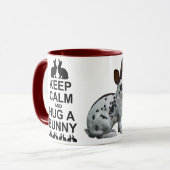 平静を保ち、バニーのマグを抱き締めて下さい マグカップ (正面左)