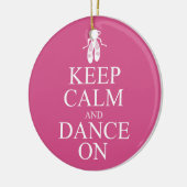 平静を保ち、バレリーナの靴のピンクで踊って下さい セラミックオーナメント (左)