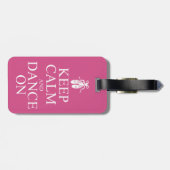 平静を保ち、バレリーナの靴のピンクで踊って下さい ラゲッジタグ (裏面横)