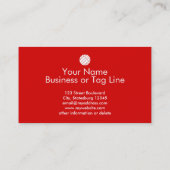 平静を保ち、バレーボールのスポーツの恋人で掘って下さい 名刺 (裏面)