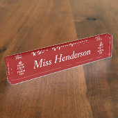 平静を保ち、パーソナライズで教えて下さい デスクネームプレート (側面)