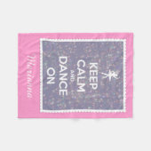 平静を保ち、パーソナライズなラベンダーの《写真》ぼけ味で踊って下さい フリースブランケット (正面(横))