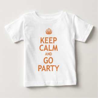 平静を保ち、パーティを楽しんで下さい ベビーTシャツ