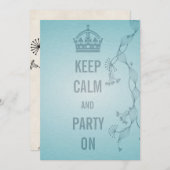 平静を保ち、パーティを楽しんで下さい 招待状 (正面/裏面)