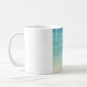 平静を保ち、ビーチの写真のマグの考えて下さい コーヒーマグカップ (左)