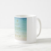 平静を保ち、ビーチの写真のマグの考えて下さい コーヒーマグカップ (正面右)