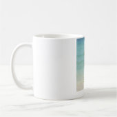 平静を保ち、ビーチの写真のマグの考えて下さい コーヒーマグカップ (左)