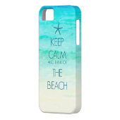 平静を保ち、ビーチの写真の箱の考えて下さい Case-Mate iPhoneケース (裏面左)