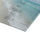 平静を保ち、ビーチの考えて下さい カッティングボード (角)