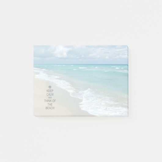 平静を保ち、ビーチの考えて下さい ポストイット (正面)