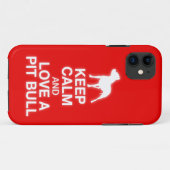 平静を保ち、ピット・ブルのiPhone 5の例を愛して下さい Case-Mate iPhoneケース (裏面(横))